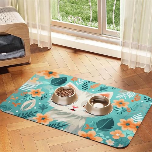 WZYCWB 30 x 45 cm Kätzchen-Druck, gemustertes Haustier-Tischset, Futtermatte – für Katzen- und Hundefutter-Matten, faltbar und einfach zu verstauen WZYCWB 30 x 45 cm Kätzchen-Druck, gemustertes Haustier-Tischset, Futtermatte – für Katzen- und Hundefutter-Matten, faltbar und einfach zu verstauen von WZYCWB