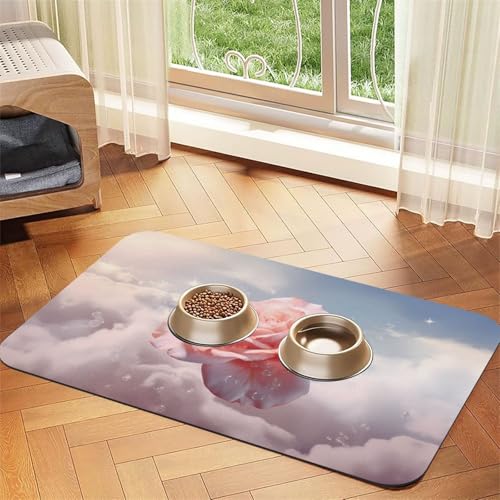 WZYCWB 30 x 45 cm Magic Rose gemustertes Haustier-Tischset für Futternapf für Katzen und Hunde, faltbar und einfach zu verstauen WZYCWB 30 x 45 cm Magic Rose gemustertes Haustier-Tischset für Futternapf für Katzen und Hunde, faltbar und einfach zu verstauen von WZYCWB