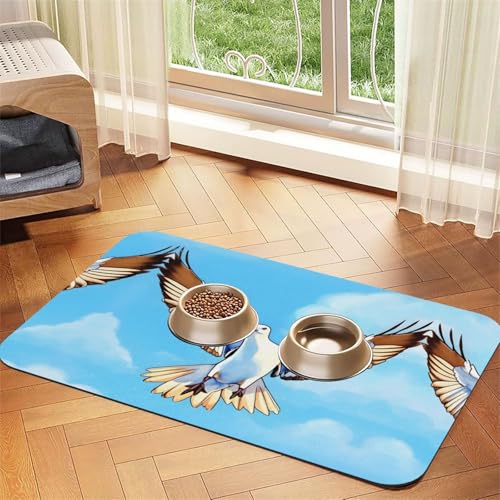 WZYCWB 30 x 45 cm Möwen im Flug gemustertes Haustier-Tischset – für Katzen- und Hundenapf-Matten, faltbar und einfach zu verstauen WZYCWB 30 x 45 cm Möwen im Flug gemustertes Haustier-Tischset – für Katzen- und Hundenapf-Matten, faltbar und einfach zu verstauen von WZYCWB