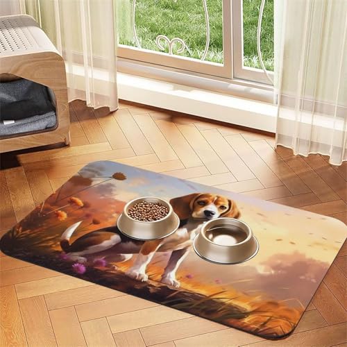 WZYCWB 30 x 45 cm Nerdy Beagle gemustertes Haustier-Tischset – für Katzen- und Hundenapf-Matten, faltbar und einfach zu verstauen WZYCWB 30 x 45 cm Nerdy Beagle gemustertes Haustier-Tischset – für Katzen- und Hundenapf-Matten, faltbar und einfach zu verstauen von WZYCWB