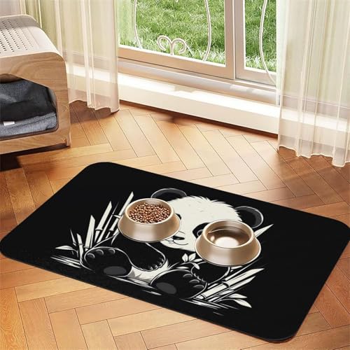 WZYCWB 30 x 45 cm Panda mit Blumenmuster, Haustier-Tischset, Futtermatte – für Katzen- und Hundefutter-Matten, faltbar und einfach zu verstauen WZYCWB 30 x 45 cm Panda mit Blumenmuster, Haustier-Tischset, Futtermatte – für Katzen- und Hundefutter-Matten, faltbar und einfach zu verstauen von WZYCWB