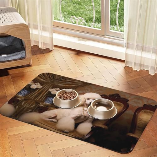 WZYCWB 30 x 45 cm Pudel-gemustertes Haustier-Tischset, Futtermatte – für Katzen- und Hundefutter-Matten, faltbar und einfach zu verstauen WZYCWB 30 x 45 cm Pudel-gemustertes Haustier-Tischset, Futtermatte – für Katzen- und Hundefutter-Matten, faltbar und einfach zu verstauen von WZYCWB