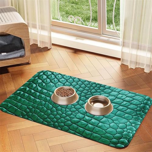 WZYCWB 30 x 45 cm Smaragd-Krokodilleder bedruckte saugfähige Tischsets für Haustiere – rutschfeste Futtermatten für Hunde und Katzen, Futternäpfe und Wasser-Tischsets WZYCWB 30 x 45 cm Smaragd-Krokodilleder bedruckte saugfähige Tischsets für Haustiere – rutschfeste Futtermatten für Hunde und Katzen, Futternäpfe und Wasser-Tischsets von WZYCWB