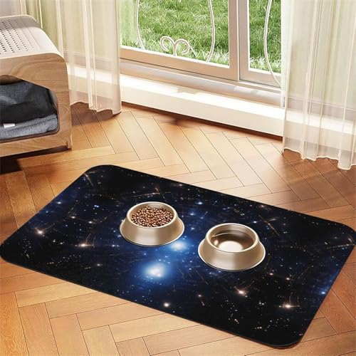 WZYCWB 30 x 45 cm Sternenhimmel gemustertes Haustier-Tischset – für Katzen- und Hunde-Futternapf-Matten, faltbar und einfach zu verstauen WZYCWB 30 x 45 cm Sternenhimmel gemustertes Haustier-Tischset – für Katzen- und Hunde-Futternapf-Matten, faltbar und einfach zu verstauen von WZYCWB