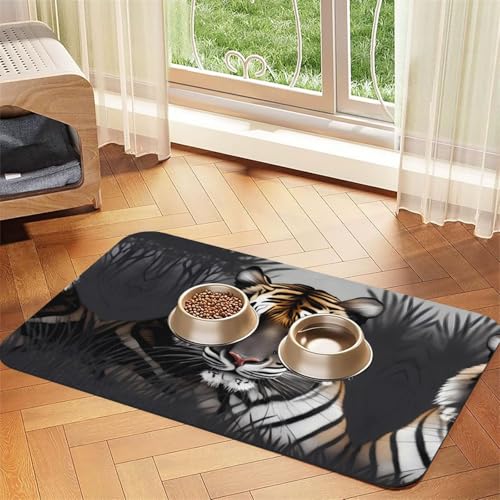 WZYCWB 30 x 45 cm Tiger at Rest bedruckte saugfähige Haustier-Tischsets – rutschfeste Futtermatten für Hunde und Katzen, Futternäpfe und Wasser-Tischsets WZYCWB 30 x 45 cm Tiger at Rest bedruckte saugfähige Haustier-Tischsets – rutschfeste Futtermatten für Hunde und Katzen, Futternäpfe und Wasser-Tischsets von WZYCWB