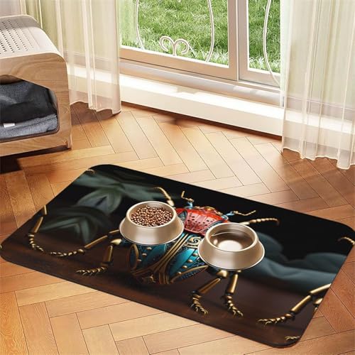 WZYCWB 30 x 45 cm buntes Käfer-gemustertes Haustier-Tischset, Futtermatte – für Katzen- und Hundefutter-Matten, faltbar und einfach zu verstauen WZYCWB 30 x 45 cm buntes Käfer-gemustertes Haustier-Tischset, Futtermatte – für Katzen- und Hundefutter-Matten, faltbar und einfach zu verstauen von WZYCWB