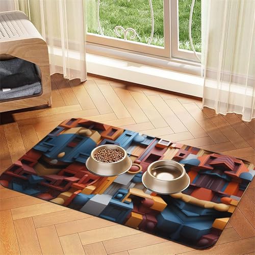 WZYCWB 30 x 45 cm buntes Platzset mit Weltraum-Muster, für Katzen- und Hundenapf-Matten, faltbar und einfach zu verstauen WZYCWB 30 x 45 cm buntes Platzset mit Weltraum-Muster, für Katzen- und Hundenapf-Matten, faltbar und einfach zu verstauen von WZYCWB