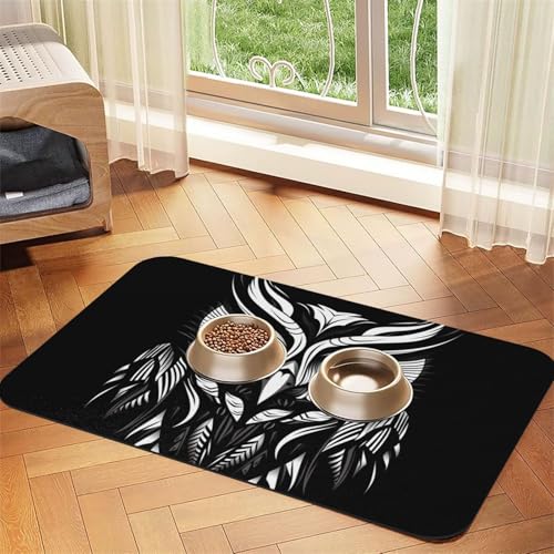 WZYCWB 30 x 45 cm große Eulen-Zeichnung gemustertes Haustier-Tischset – für Katzen- und Hundefutter-Matten, faltbar und einfach zu verstauen WZYCWB 30 x 45 cm große Eulen-Zeichnung gemustertes Haustier-Tischset – für Katzen- und Hundefutter-Matten, faltbar und einfach zu verstauen von WZYCWB