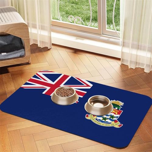 WZYCWB 30 x 45 cm große Flagge der Kaimaninseln, gemustertes Haustier-Tischset, Futternapf-Matte – für Katzen- und Hunde-Futternapf-Matten, faltbar und einfach zu verstauen von WZYCWB