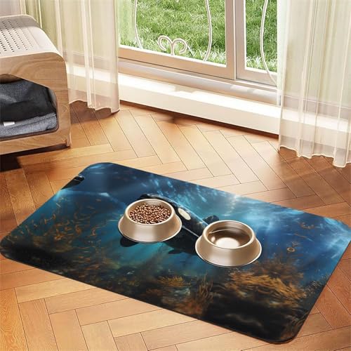 WZYCWB 30 x 45 cm große Killerwale gemustertes Haustier-Tischset, Futtermatte – für Katzen- und Hundefutter-Matten, faltbar und einfach zu verstauen WZYCWB 30 x 45 cm große Killerwale gemustertes Haustier-Tischset, Futtermatte – für Katzen- und Hundefutter-Matten, faltbar und einfach zu verstauen von WZYCWB
