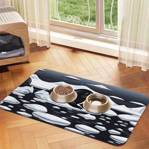 WZYCWB 30 x 45 cm große Tischsets für Haustiere mit Aufschrift "Seals on Ice Patterned Pet" – für Katzen- und Hundenapf-Matten, faltbar und einfach zu verstauen WZYCWB 30 x 45 cm große Tischsets für Haustiere mit Aufschrift "Seals on Ice Patterned Pet" – für Katzen- und Hundenapf-Matten, faltbar und einfach zu verstauen von WZYCWB
