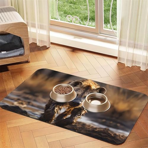 WZYCWB 30 x 45 cm große Tischsets mit einsamer Hyäne, gemustert, für Katzen- und Hundefutter, faltbar und leicht zu verstauen WZYCWB 30 x 45 cm große Tischsets mit einsamer Hyäne, gemustert, für Katzen- und Hundefutter, faltbar und leicht zu verstauen von WZYCWB