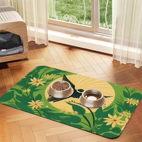 WZYCWB 30 x 45 cm großer, saugfähiger Untersetzer für Hunde und Katzen, Futternäpfe und Wasser-Platzdeckchen mit Aufdruck "The Flying Bird" WZYCWB 30 x 45 cm großer, saugfähiger Untersetzer für Hunde und Katzen, Futternäpfe und Wasser-Platzdeckchen mit Aufdruck "The Flying Bird" von WZYCWB