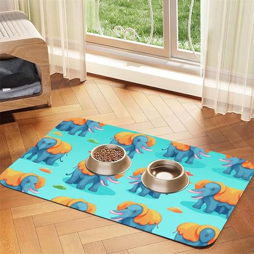 WZYCWB 30 x 45 cm großer kleiner Elefant mit großen Ohren, gemustertes Haustier-Tischset, Futtermatte – für Katzen- und Hunde-Futternapf-Matten, faltbar und einfach zu verstauen WZYCWB 30 x 45 cm großer kleiner Elefant mit großen Ohren, gemustertes Haustier-Tischset, Futtermatte – für Katzen- und Hunde-Futternapf-Matten, faltbar und einfach zu verstauen von WZYCWB