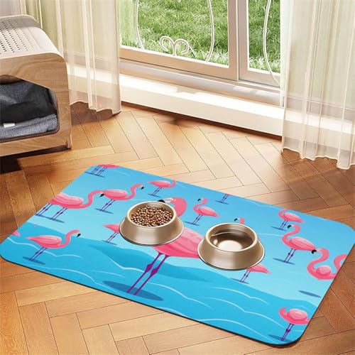 WZYCWB 30 x 45 cm lange Beine, Flamingo-Muster, Haustier-Tischset, Futtermatte – für Katzen- und Hunde-Futternapf-Matten, faltbar und einfach zu verstauen WZYCWB 30 x 45 cm lange Beine, Flamingo-Muster, Haustier-Tischset, Futtermatte – für Katzen- und Hunde-Futternapf-Matten, faltbar und einfach zu verstauen von WZYCWB