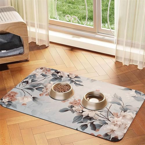 WZYCWB 30 x 45 cm leichtes Tischset für Haustiere, gemustert, für Katzen- und Hundefutter, faltbar und einfach zu verstauen von WZYCWB