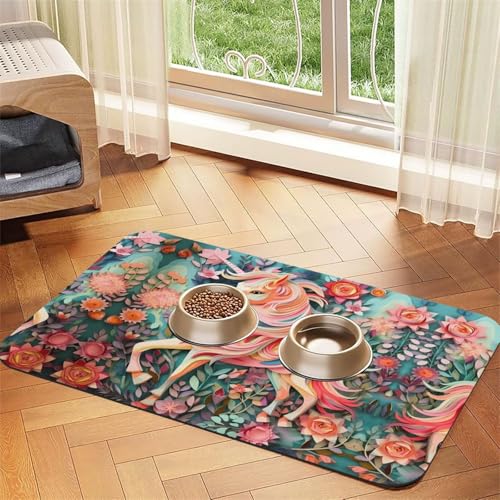 WZYCWB 30 x 45 cm rosa Papierschnitt Einhorn gemustert Haustier Tischset Futtermatte – für Katzen- und Hundenapf-Matten, faltbar und einfach zu verstauen WZYCWB 30 x 45 cm rosa Papierschnitt Einhorn gemustert Haustier Tischset Futtermatte – für Katzen- und Hundenapf-Matten, faltbar und einfach zu verstauen von WZYCWB