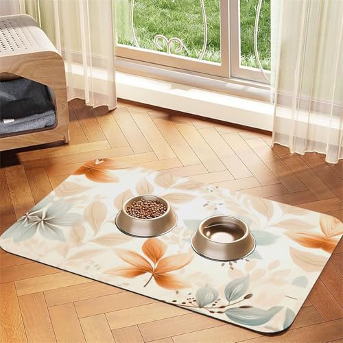 WZYCWB 40 x 60 cm, Ahornblatt-Druck, gemustertes Haustier-Tischset, Futtermatte – für Katzen- und Hundenapf-Matten, faltbar und einfach zu verstauen WZYCWB 40 x 60 cm, Ahornblatt-Druck, gemustertes Haustier-Tischset, Futtermatte – für Katzen- und Hundenapf-Matten, faltbar und einfach zu verstauen von WZYCWB