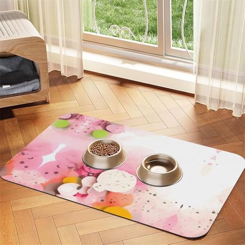 WZYCWB 40 x 60 cm, farbiges Fragmentpapier, gemustert, für Futternapf für Katzen und Hunde, faltbar und einfach zu verstauen von WZYCWB