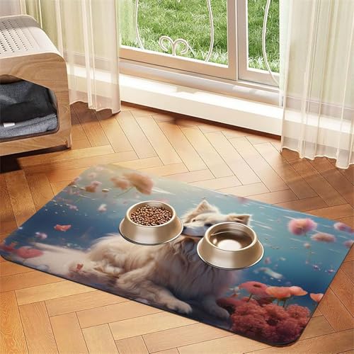 WZYCWB 40 x 60 cm, gemustertes Haustier-Tischset, Futtermatte für Katzen und Hunde, faltbar und einfach zu verstauen WZYCWB 40 x 60 cm, gemustertes Haustier-Tischset, Futtermatte für Katzen und Hunde, faltbar und einfach zu verstauen von WZYCWB