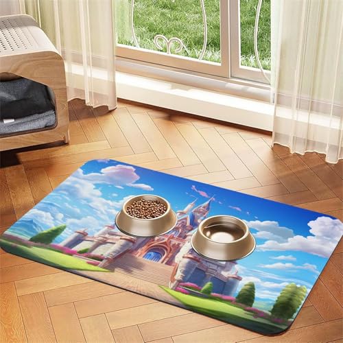 WZYCWB 40 x 60 cm, gemustertes Tischset für Katzen- und Hundefutter, faltbar und einfach zu verstauen von WZYCWB