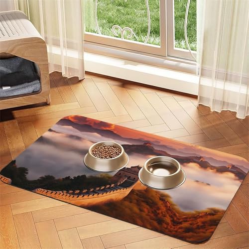 WZYCWB 40 x 60 cm, gemustertes Tischset für Katzen- und Hundenapf-Matten, faltbar und einfach zu verstauen von WZYCWB