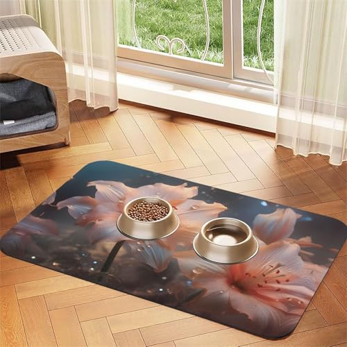 WZYCWB 40 x 60 cm, magisches Zinnober-gemustertes Haustier-Tischset, Futtermatte – für Katzen- und Hundefutter-Matten, faltbar und einfach zu verstauen WZYCWB 40 x 60 cm, magisches Zinnober-gemustertes Haustier-Tischset, Futtermatte – für Katzen- und Hundefutter-Matten, faltbar und einfach zu verstauen von WZYCWB