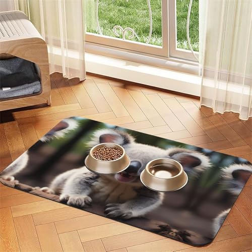 WZYCWB 40 x 60 cm, niedliches Koala-Muster, Haustier-Tischset, Futtermatte – für Katzen- und Hundefutter-Matten, faltbar und einfach zu verstauen WZYCWB 40 x 60 cm, niedliches Koala-Muster, Haustier-Tischset, Futtermatte – für Katzen- und Hundefutter-Matten, faltbar und einfach zu verstauen von WZYCWB