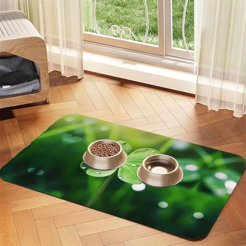 WZYCWB 40 x 60 cm, vierblättriges Kleeblatt-gemustertes Haustier-Tischset, Futtermatte – für Katzen- und Hundefutter-Matten, faltbar und einfach zu verstauen WZYCWB 40 x 60 cm, vierblättriges Kleeblatt-gemustertes Haustier-Tischset, Futtermatte – für Katzen- und Hundefutter-Matten, faltbar und einfach zu verstauen von WZYCWB