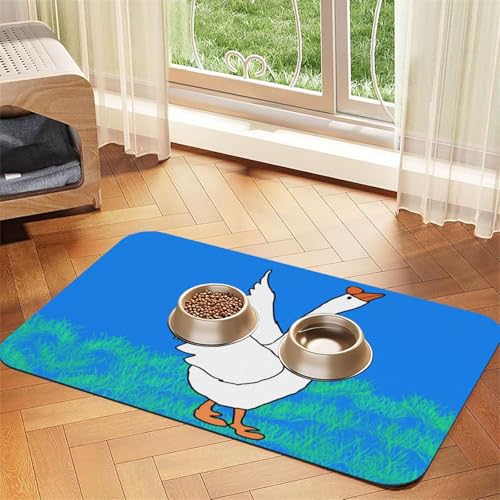 WZYCWB 40 x 60 cm, weiße Gans mit Flügeln, gemustertes Haustier-Tischset, Futtermatte – für Katzen- und Hunde-Futternapf-Matten, faltbar und einfach zu verstauen WZYCWB 40 x 60 cm, weiße Gans mit Flügeln, gemustertes Haustier-Tischset, Futtermatte – für Katzen- und Hunde-Futternapf-Matten, faltbar und einfach zu verstauen von WZYCWB