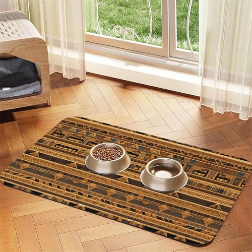 WZYCWB 40 x 60 cm Ägyptische Fresken gemustertes Haustier-Tischset – für Katzen- und Hundefutter-Matten, faltbar und einfach zu verstauen WZYCWB 40 x 60 cm Ägyptische Fresken gemustertes Haustier-Tischset – für Katzen- und Hundefutter-Matten, faltbar und einfach zu verstauen von WZYCWB