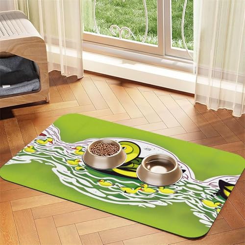 WZYCWB 40 x 60 cm Entenflock-Spiel-Platzdeckchen, gemustert, für Katzen- und Hundefutter, faltbar und einfach zu verstauen von WZYCWB