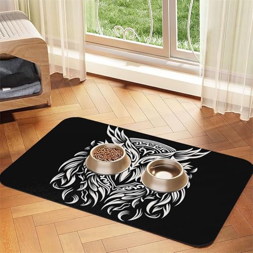 WZYCWB 40 x 60 cm Eule abstrakte Zeichnung gemustertes Haustier-Tischset – für Katzen- und Hundefutter-Matten, faltbar und einfach zu verstauen WZYCWB 40 x 60 cm Eule abstrakte Zeichnung gemustertes Haustier-Tischset – für Katzen- und Hundefutter-Matten, faltbar und einfach zu verstauen von WZYCWB