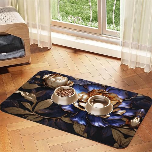 WZYCWB 40 x 60 cm Metall-Tischset mit Pfingstrosen, gemustert, für Katzen- und Hundefutter, faltbar und einfach zu verstauen WZYCWB 40 x 60 cm Metall-Tischset mit Pfingstrosen, gemustert, für Katzen- und Hundefutter, faltbar und einfach zu verstauen von WZYCWB