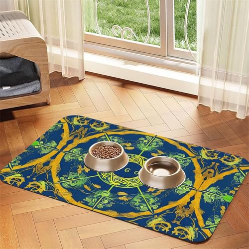 WZYCWB 40 x 60 cm Yin Yang Totem gemustertes Haustier-Tischset – für Katzen- und Hundefutter-Matten, faltbar und einfach zu verstauen WZYCWB 40 x 60 cm Yin Yang Totem gemustertes Haustier-Tischset – für Katzen- und Hundefutter-Matten, faltbar und einfach zu verstauen von WZYCWB
