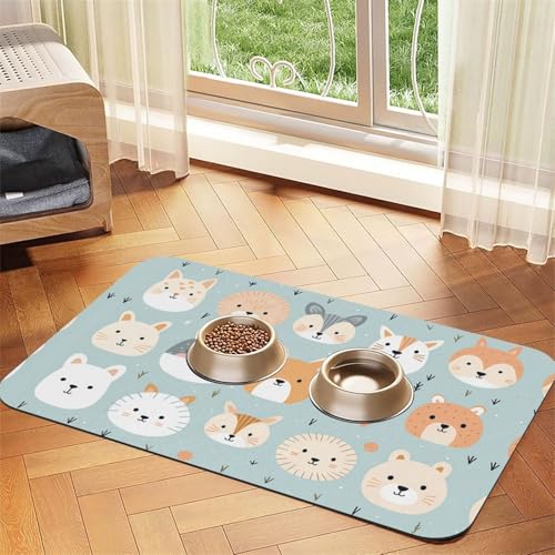 WZYCWB 40 x 60 cm großes Avatar-gemustertes Haustier-Tischset, Futtermatte – für Katzen- und Hunde-Futternapf-Matten, faltbar und einfach zu verstauen von WZYCWB