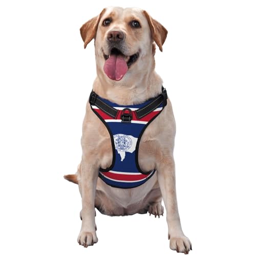Wyoming Hundeweste mit Staatsflagge, groß, bedruckt, ideal für Spaziergänge mit dem Hund, Wandern, tägliche Reisen Wyoming Hundeweste mit Staatsflagge, groß, bedruckt, ideal für Spaziergänge mit dem Hund, Wandern, tägliche Reisen von WZYCWB