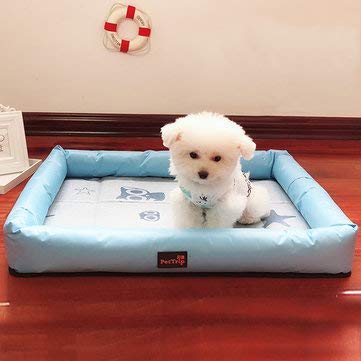 WZhen Atmungsaktive EIS Seide Pet Sommer Bett Matte Hund Katze Sommer Cool Couch Bett Haustier Bett - Blau von WZhen