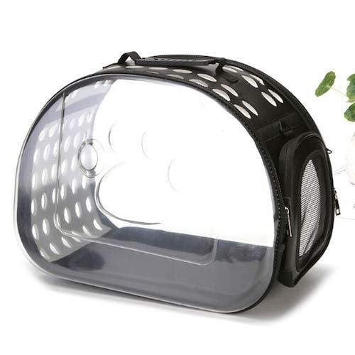 WZhen Haustier Träger Liefert Outdoor Tragbare Transparente Tragetasche Reisepaket - Schwarz L von WZhen