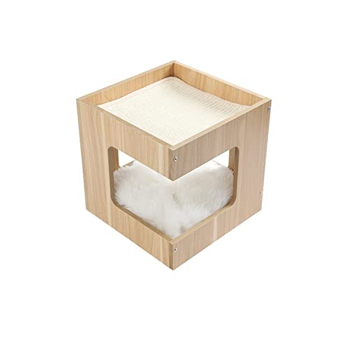 Katzenbaum Einfacher, doppelschichtiger Einzelplatten-Katzentisch im Heimstil, multifunktionaler Nestrahmen, integrierter Katzenkletterrahmen, Montage, Spleißen von Katzenstreu Kratzbäume (Size : Sin Katzenbaum Einfacher, doppelschichtiger Einzelplatten-Katzentisch im Heimstil, multifunktionaler Nestrahmen, integrierter Katzenkletterrahmen, Montage, Spleißen von Katzenstreu Kratzbäume (Size : Sin von WaLdor