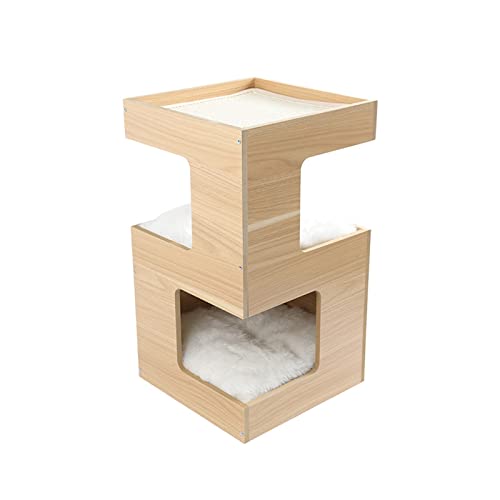 Katzenbaum Einfacher, doppelschichtiger Einzelplatten-Katzentisch im Heimstil, multifunktionaler Nestrahmen, integrierter Katzenkletterrahmen, Montage, Spleißen von Katzenstreu Kratzbäume (Size : Dou Katzenbaum Einfacher, doppelschichtiger Einzelplatten-Katzentisch im Heimstil, multifunktionaler Nestrahmen, integrierter Katzenkletterrahmen, Montage, Spleißen von Katzenstreu Kratzbäume (Size : Dou von WaLdor