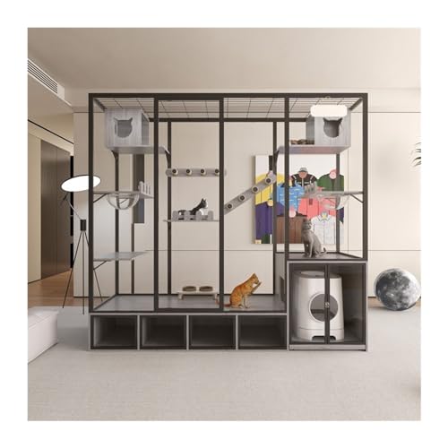 Katzengehege im Freien Haustierschrank, Panorama-Katzenvilla, Glas, Katzenzimmer, Katzenkäfig, Vitrine, intelligente Katzentoilette, spezieller Katzenkäfig aus massivem Holz Katzenhütte ( Color : 240x Katzengehege im Freien Haustierschrank, Panorama-Katzenvilla, Glas, Katzenzimmer, Katzenkäfig, Vitrine, intelligente Katzentoilette, spezieller Katzenkäfig aus massivem Holz Katzenhütte ( Color : 240x von WaLdor