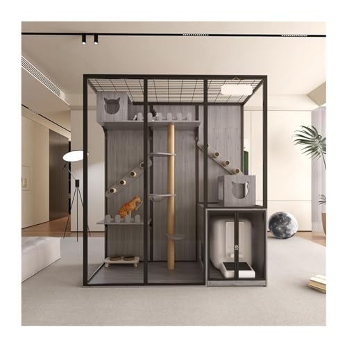 Katzengehege im Freien Haustierschrank, Panorama-Katzenvilla, Glas, Katzenzimmer, Katzenkäfig, Vitrine, intelligente Katzentoilette, spezieller Katzenkäfig aus massivem Holz Katzenhütte ( Color : 180x Katzengehege im Freien Haustierschrank, Panorama-Katzenvilla, Glas, Katzenzimmer, Katzenkäfig, Vitrine, intelligente Katzentoilette, spezieller Katzenkäfig aus massivem Holz Katzenhütte ( Color : 180x von WaLdor