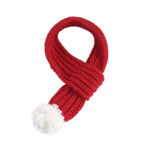 WaLdor Feiertags-Haustierkostüm Gestrickte Weihnachtsschals for Haustiere, kreative Katzenlätzchen, Haustierbedarf for Hunde Haustier-Feiertagskostüm-Anzug (Color : 1, Size : S) von WaLdor