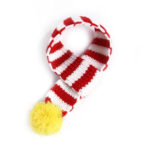 WaLdor Feiertags-Haustierkostüm Gestrickte Weihnachtsschals for Haustiere, kreative Katzenlätzchen, Haustierbedarf for Hunde Haustier-Feiertagskostüm-Anzug (Color : 4, Size : L) von WaLdor