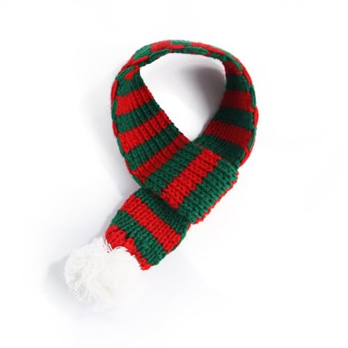 WaLdor Feiertags-Haustierkostüm Gestrickte Weihnachtsschals for Haustiere, kreative Katzenlätzchen, Haustierbedarf for Hunde Haustier-Feiertagskostüm-Anzug (Color : 5, Size : S) von WaLdor