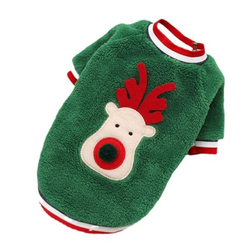 WaLdor Feiertags-Haustierkostüm Weihnachtskleidung for Haustiere, korallenrote Plüsch-Hundepullover, Weihnachtskleidung for Katzenausflüge Haustier-Feiertagskostüm-Anzug (Color : Green, Size : XL) WaLdor Feiertags-Haustierkostüm Weihnachtskleidung for Haustiere, korallenrote Plüsch-Hundepullover, Weihnachtskleidung for Katzenausflüge Haustier-Feiertagskostüm-Anzug (Color : Green, Size : XL) von WaLdor