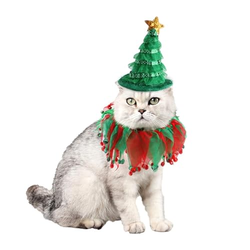 WaLdor Feiertags-Haustierkostüm Weihnachtskostüm for Haustiere, Set aus festlicher Mütze und Halsband, Accessoires aus Mütze und Halsband for Hunde und Katzen Haustier-Feiertagskostüm-Anzug WaLdor Feiertags-Haustierkostüm Weihnachtskostüm for Haustiere, Set aus festlicher Mütze und Halsband, Accessoires aus Mütze und Halsband for Hunde und Katzen Haustier-Feiertagskostüm-Anzug von WaLdor