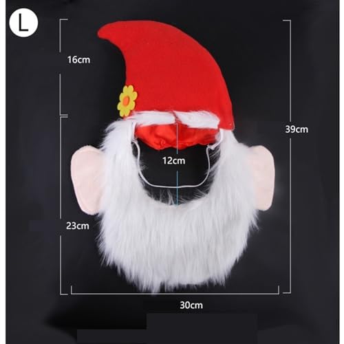 WaLdor Feiertags-Haustierkostüm Weihnachtsmütze for Haustiere, mittelgroße und große Hundeaccessoires, Weihnachtsdekorationen for Katzen Haustier-Feiertagskostüm-Anzug (Size : L) von WaLdor