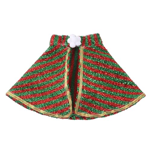 WaLdor Feiertags-Haustierkostüm Weihnachtsponchos for Haustiere, lustige Kostüme for Hunde, Festliche Outfits for Katzen Haustier-Feiertagskostüm-Anzug (Color : A, Size : S) von WaLdor